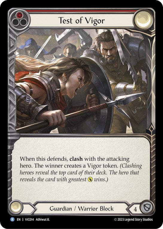 Test of Vigor (Red) [VIC014] (Heavy Hitters Victor Blitz Deck) | Good Games Modbury