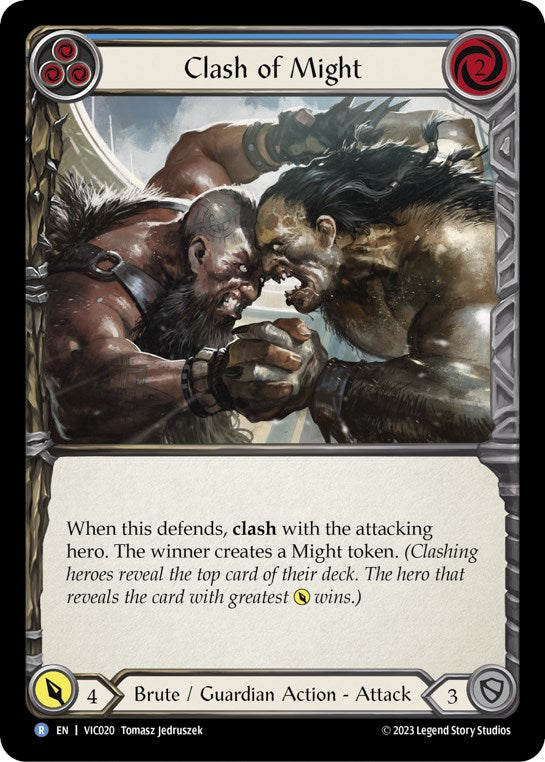Clash of Might (Blue) [VIC020] (Heavy Hitters Victor Blitz Deck) | Good Games Modbury