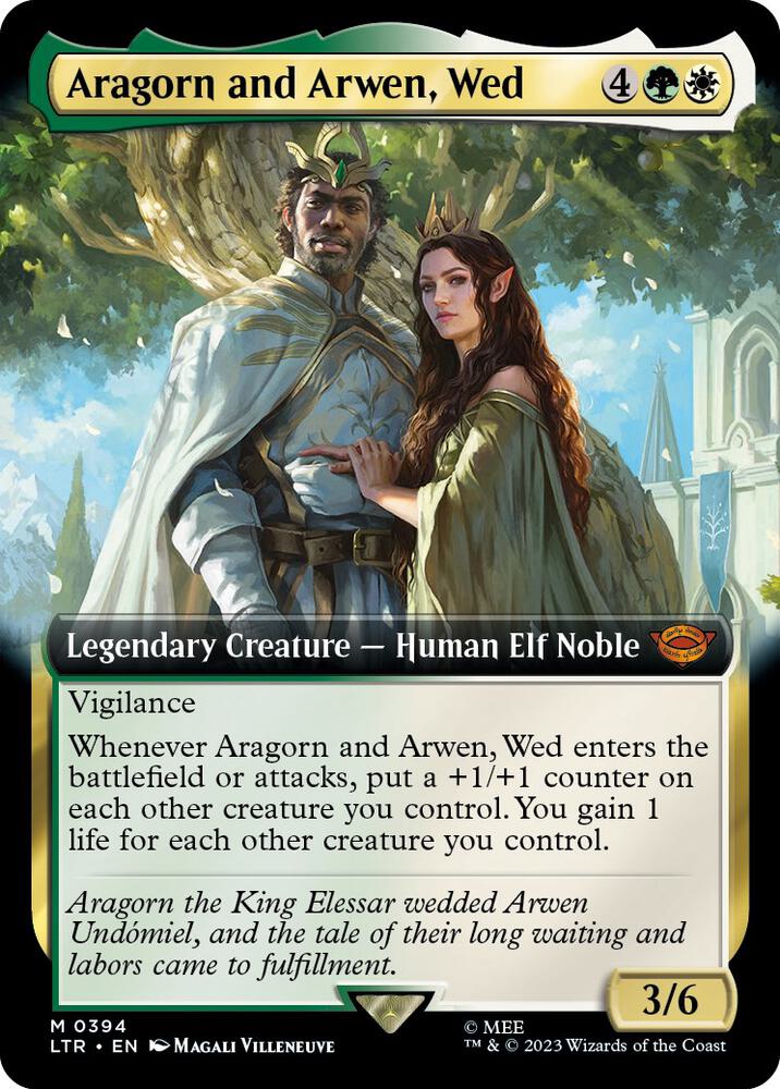 Aragorn and Arwen, Wed 394/281 (Universes Beyond: The Lord of the Rings: Tales of Middle-earth)  - Extended Art | Good Games Modbury