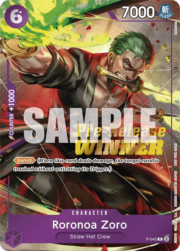 Roronoa Zoro (OP-06 Pre-Release Tournament) [Winner] [One Piece Promotion Cards] | Good Games Modbury