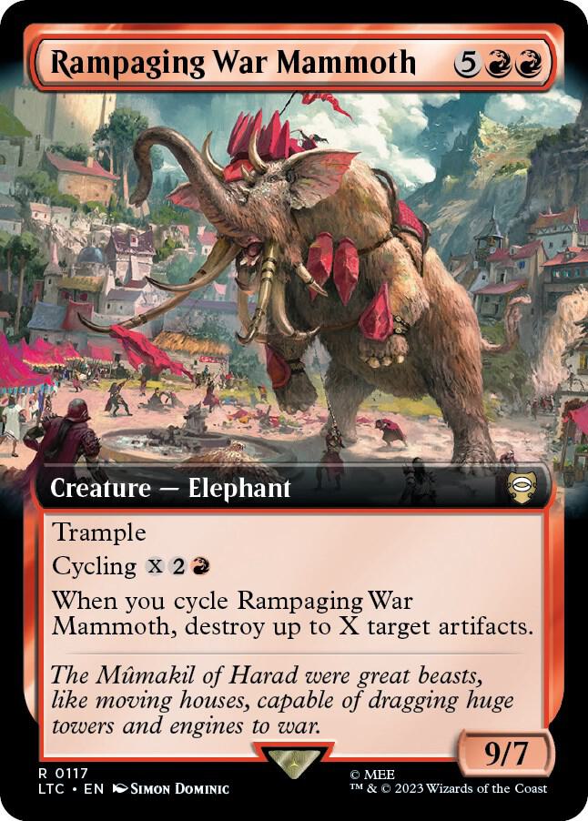 Rampaging War Mammoth 117 (Commander: The Lord of the Rings: Tales of Middle-earth)  - Extended Art | Good Games Modbury