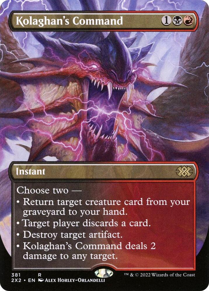 Kolaghans Command Borderless 381/331 (Double Masters 2022)  - Foil | Good Games Modbury