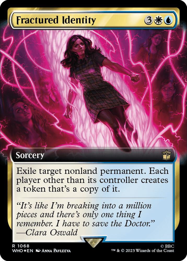 Fractured Identity 1068/331 (Universes Beyond: Doctor Who)  - Extended Art Surge Foil | Good Games Modbury