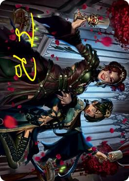 Falkenrath Celebrants 73 81 Art Card Gold Stamped Signature 73 (Art Series: Innistrad: Crimson Vow)  | Good Games Modbury