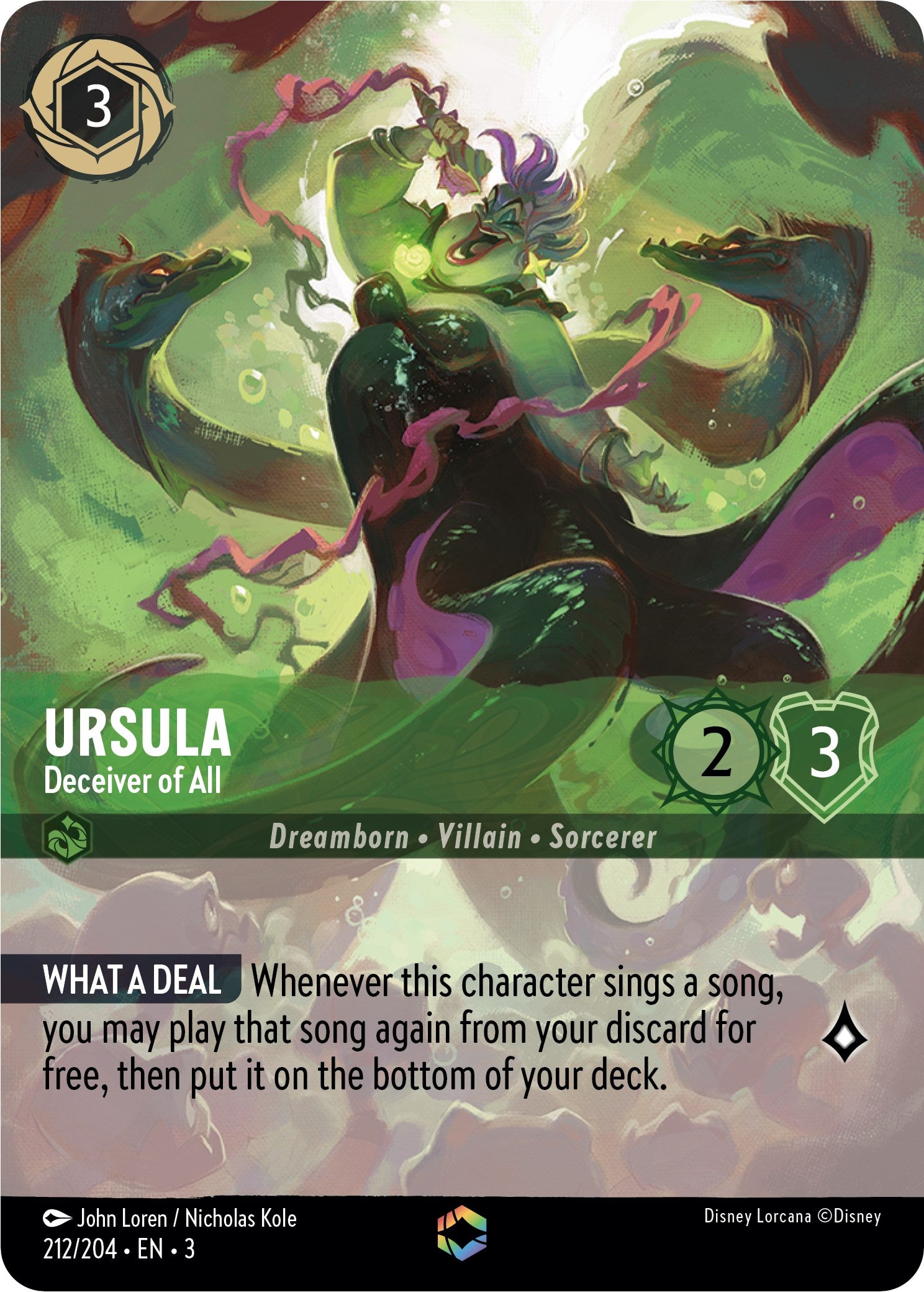 Ursula - Deceiver of All (Enchanted) (212/204) [Into the Inklands] | Good Games Modbury