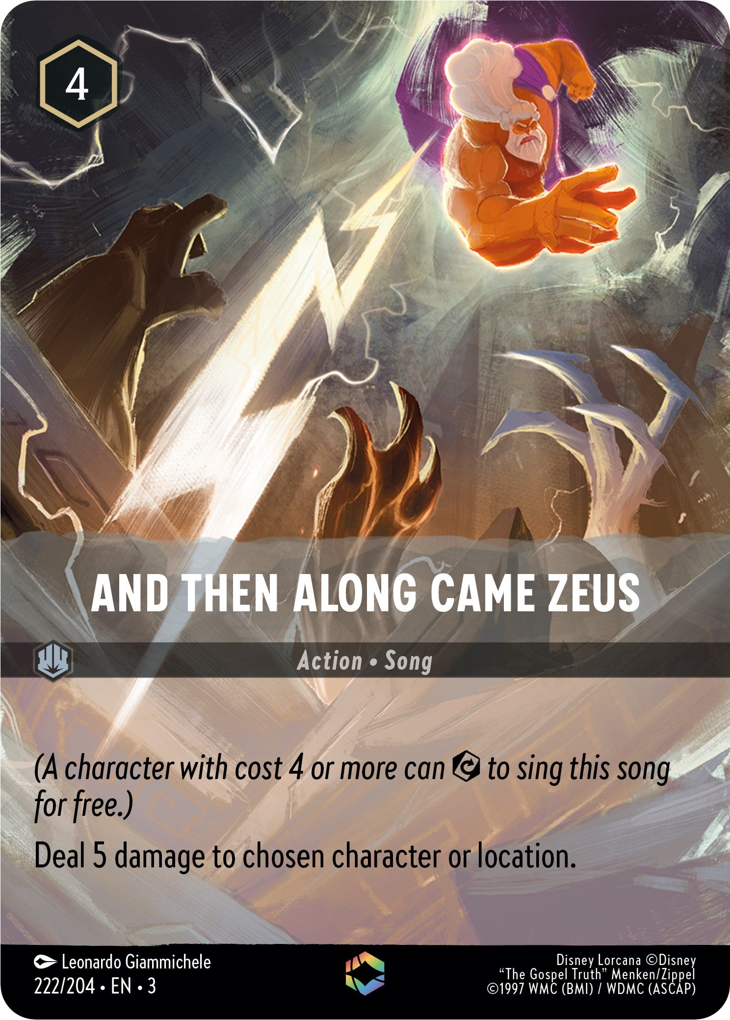 And Then Along Came Zeus (Enchanted) (222/204) [Into the Inklands] | Good Games Modbury