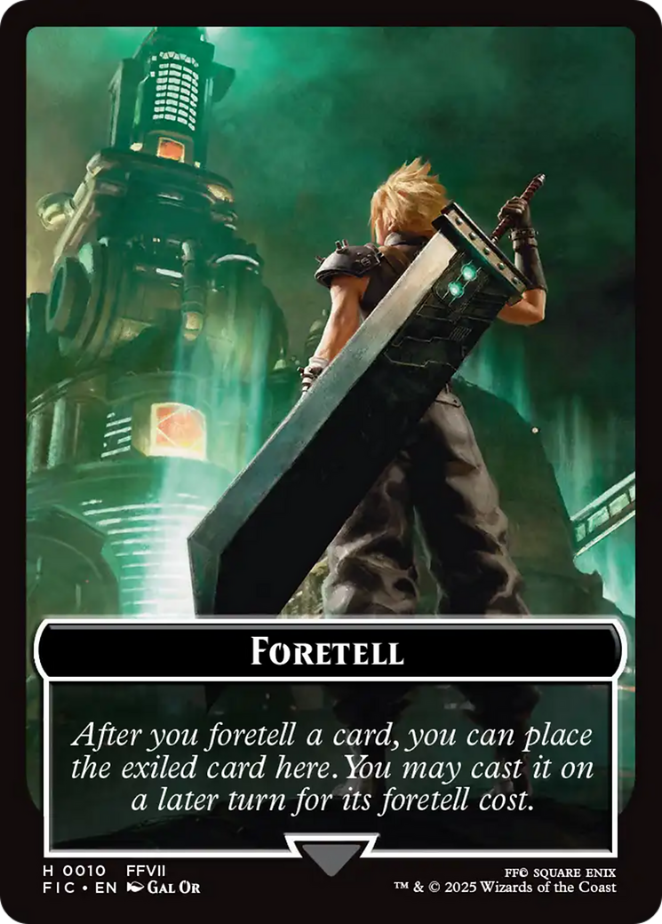Foretell // Treasure Double-Sided Token [FINAL FANTASY Commander Tokens] | Good Games Modbury