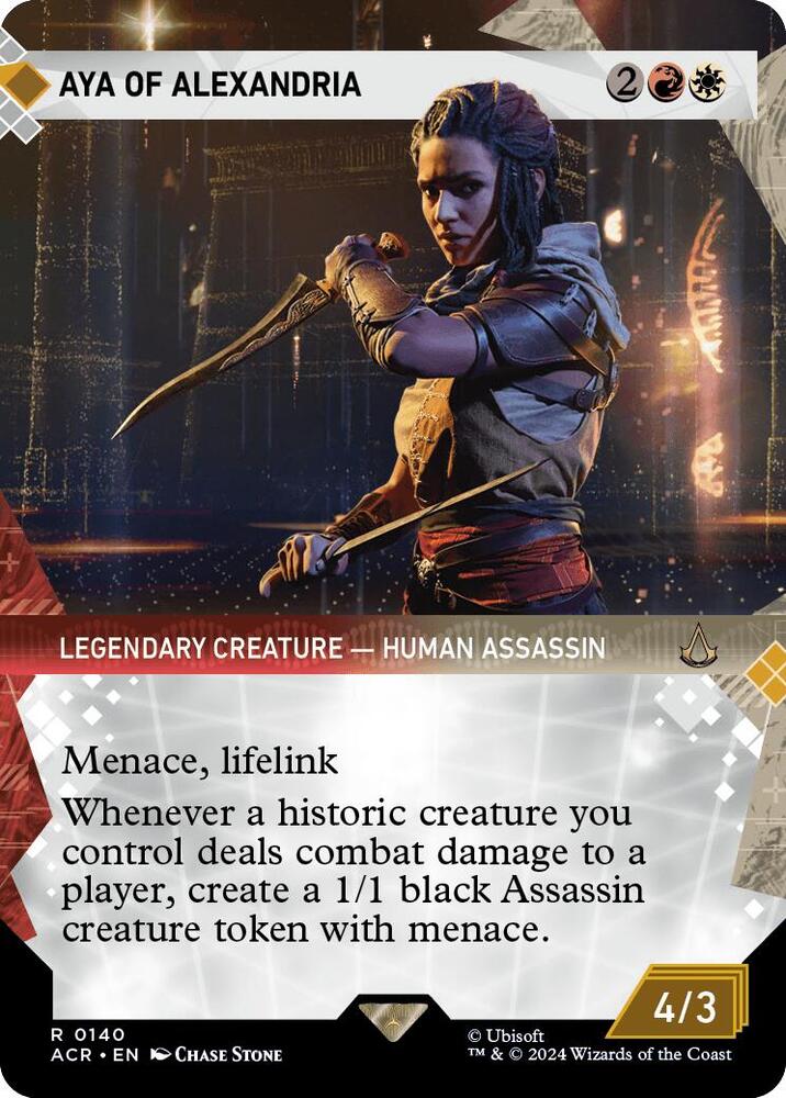 Aya of Alexandria 140/110 (Universes Beyond: Assassin's Creed)  - Showcase Foil | Good Games Modbury
