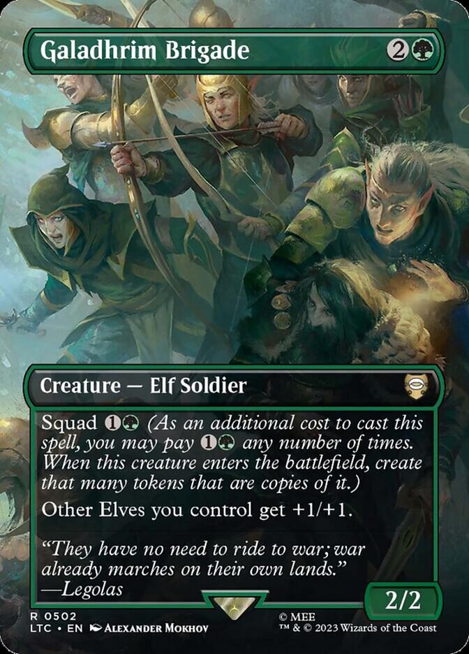 Galadhrim Brigade 502/347 (Commander: The Lord of the Rings: Tales of Middle-earth)  - Borderless Foil | Good Games Modbury