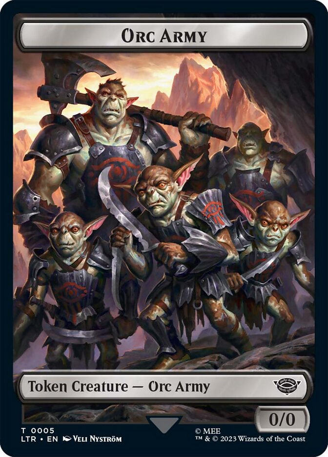 Orc Army Token (05) [The Lord of the Rings: Tales of Middle-Earth Tokens] | Good Games Modbury