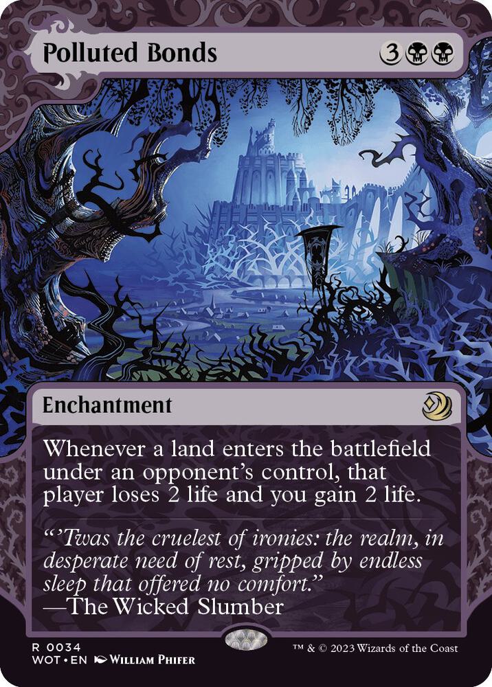 Polluted Bonds 34 (Wilds of Eldraine: Enchanting Tales)  - Showcase Foil | Good Games Modbury