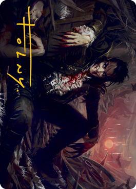 Arrogant Outlaw Art Card (Gold-Stamped Signature) [Innistrad: Midnight Hunt Art Series] | Good Games Modbury