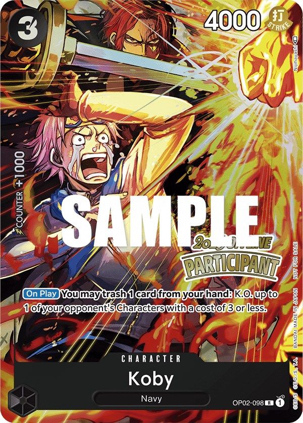 Koby (Offline Regional 2023) [Participant] [One Piece Promotion Cards] | Good Games Modbury