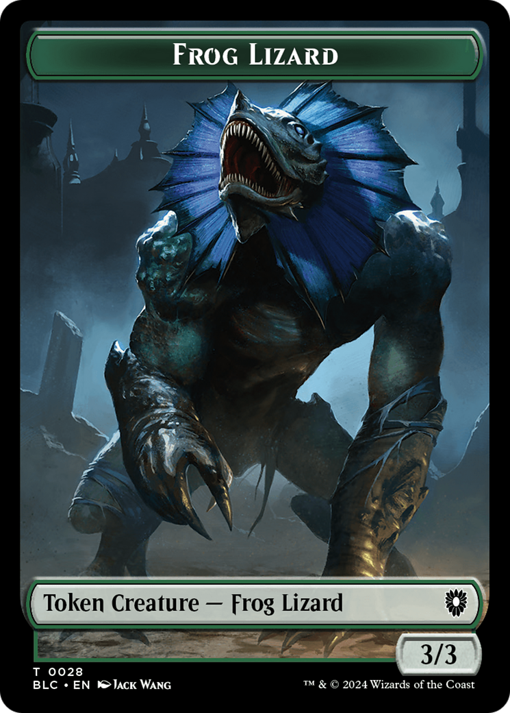 Storm Crow // Frog Lizard Double-Sided Token [Bloomburrow Commander Tokens] | Good Games Modbury