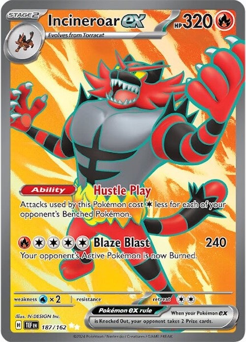 Incineroar ex (187/162) [Scarlet & Violet: Temporal Forces] | Good Games Modbury