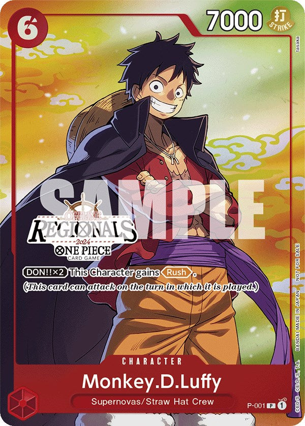 Monkey.D.Luffy (Offline Regional 2024 Vol. 2) [Participant] [One Piece Promotion Cards] | Good Games Modbury