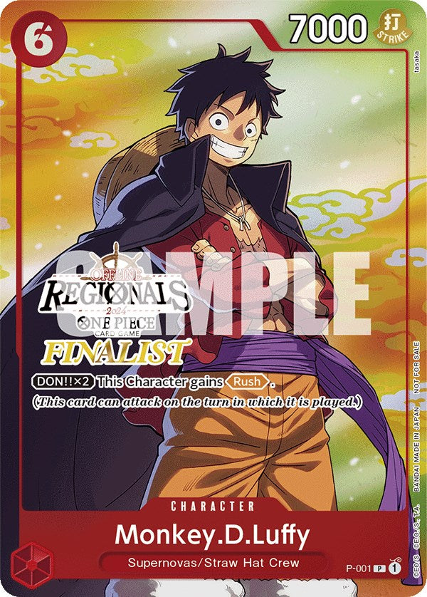 Monkey.D.Luffy (Offline Regional 2024 Vol. 2) [Finalist] [One Piece Promotion Cards] | Good Games Modbury