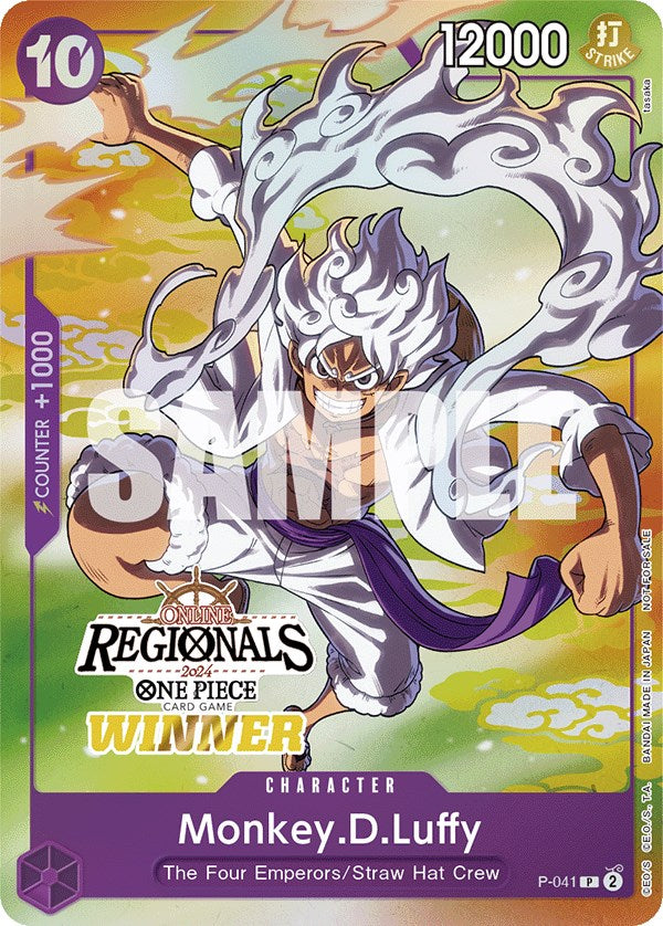 Monkey.D.Luffy (Online Regional 2024 Vol. 2) [Winner] [One Piece Promotion Cards] | Good Games Modbury