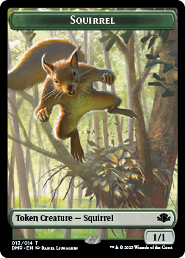 Zombie // Squirrel Double-Sided Token [Dominaria Remastered Tokens] | Good Games Modbury