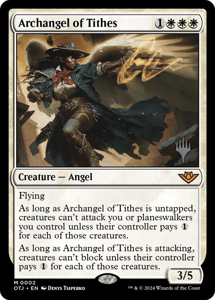 Archangel of Tithes (Promo Pack) [Outlaws of Thunder Junction Promos] | Good Games Modbury