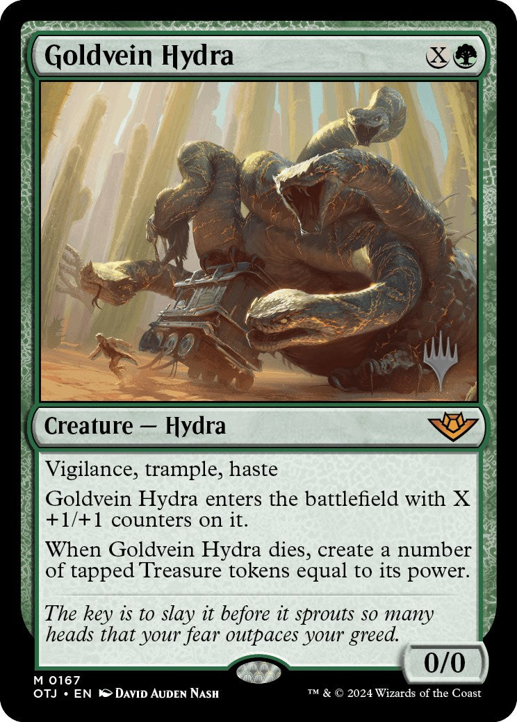 Goldvein Hydra (Promo Pack) [Outlaws of Thunder Junction Promos] | Good Games Modbury