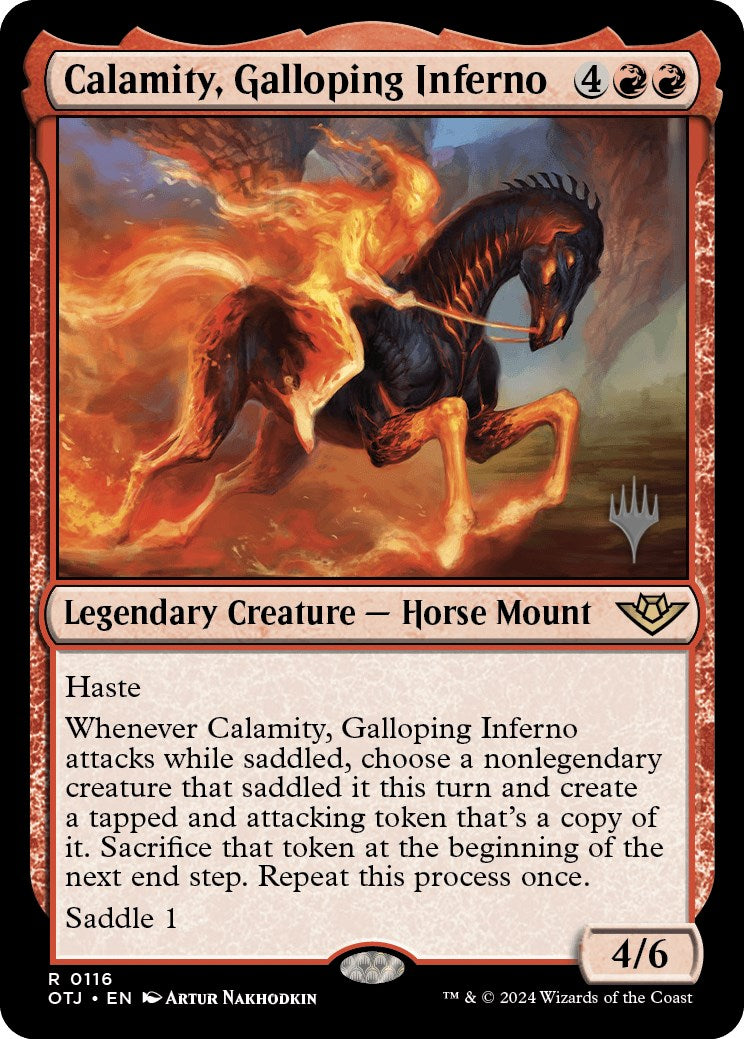 Calamity, Galloping Inferno (Promo Pack) [Outlaws of Thunder Junction Promos] | Good Games Modbury