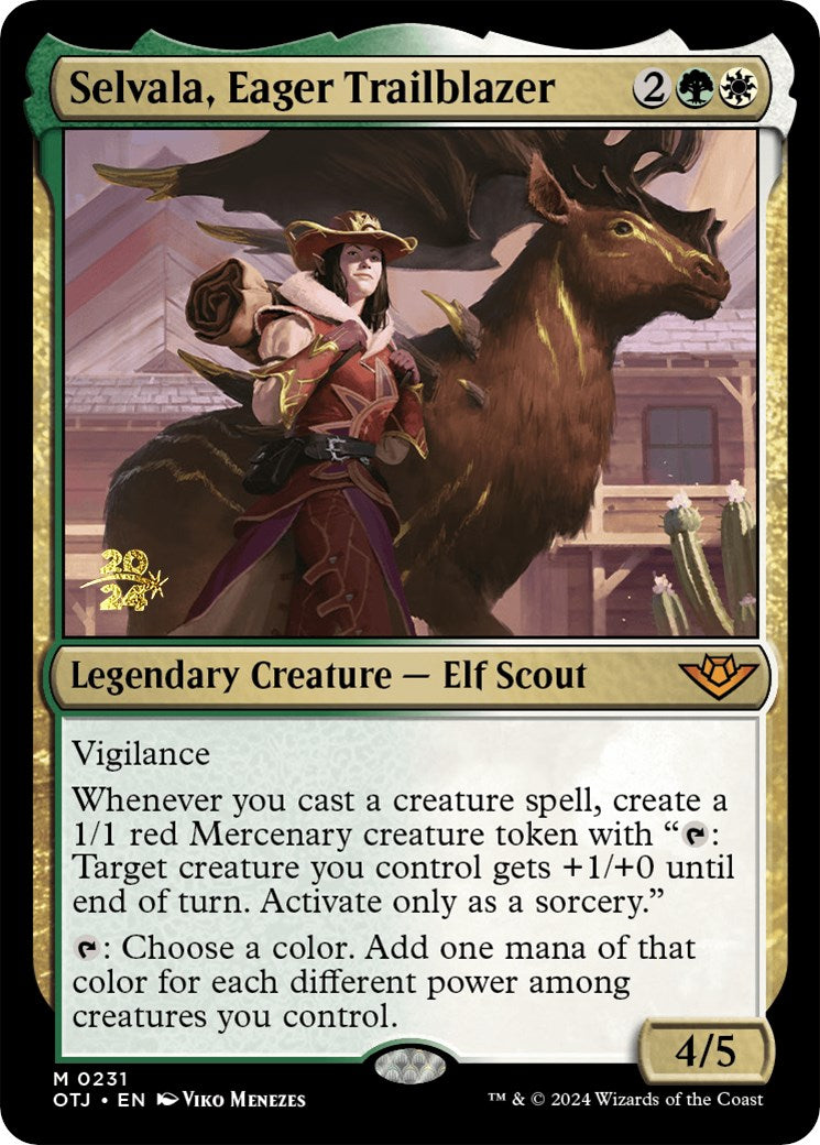 Selvala, Eager Trailblazer [Outlaws of Thunder Junction Prerelease Promos] | Good Games Modbury