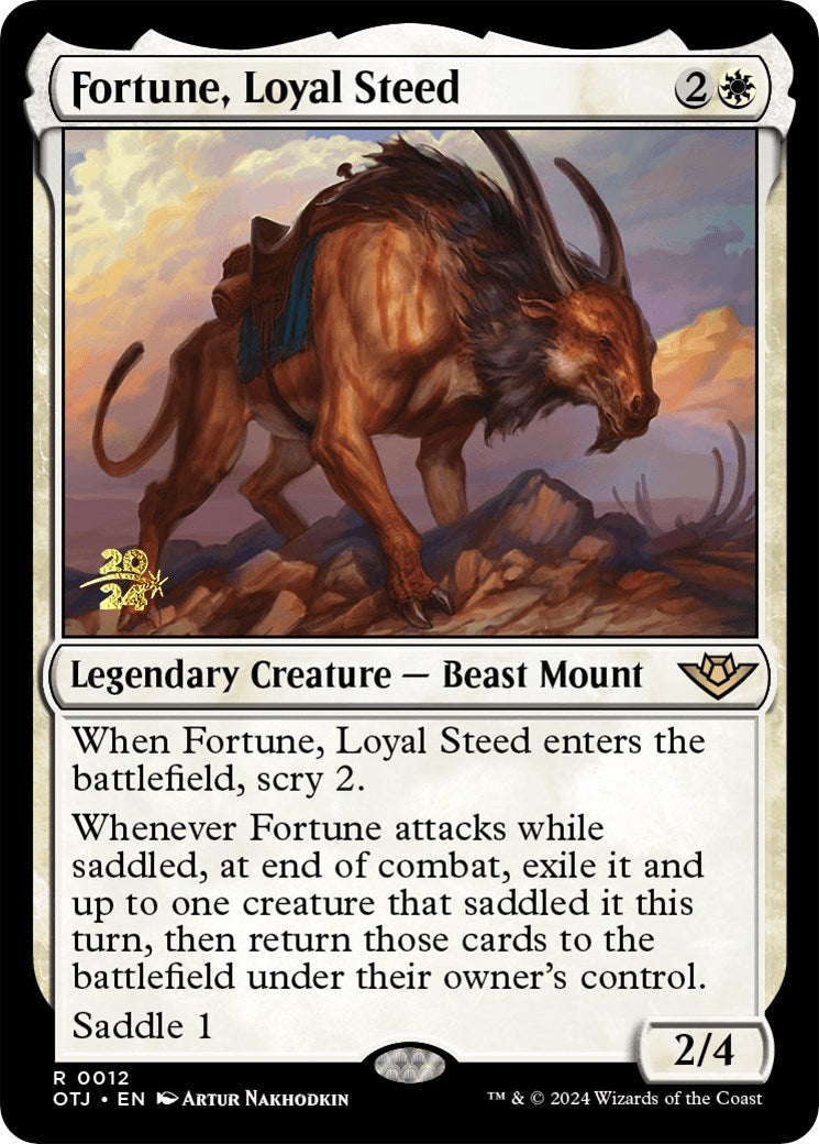 Fortune, Loyal Steed [Outlaws of Thunder Junction Prerelease Promos] | Good Games Modbury