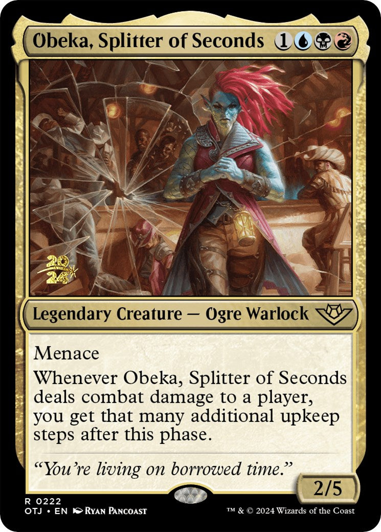 Obeka, Splitter of Seconds [Outlaws of Thunder Junction Prerelease Promos] | Good Games Modbury