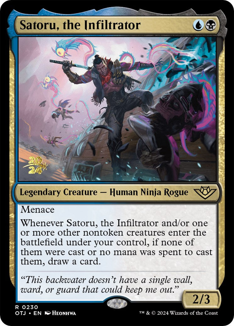 Satoru, the Infiltrator [Outlaws of Thunder Junction Prerelease Promos] | Good Games Modbury