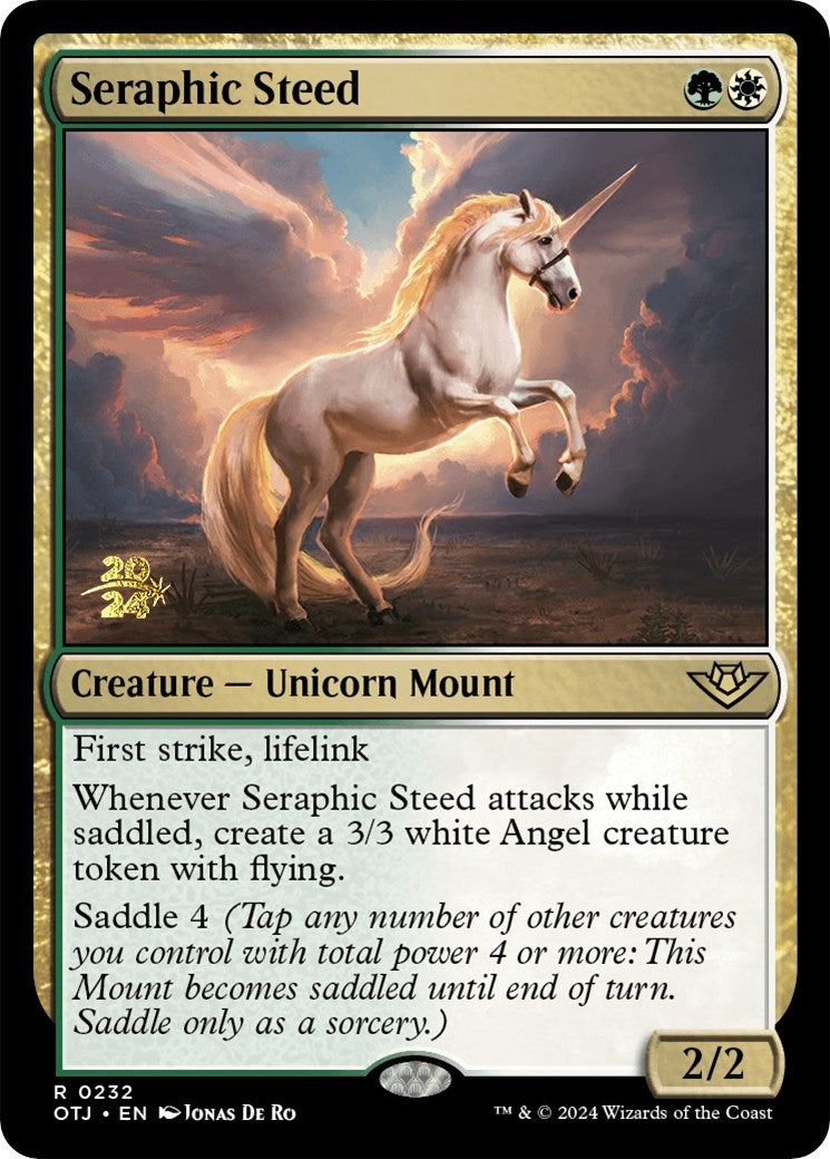 Seraphic Steed [Outlaws of Thunder Junction Prerelease Promos] | Good Games Modbury