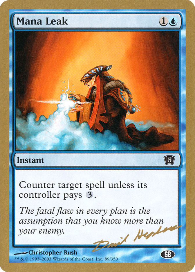 Mana Leak (Dave Humpherys) (SB) [World Championship Decks 2003] | Good Games Modbury