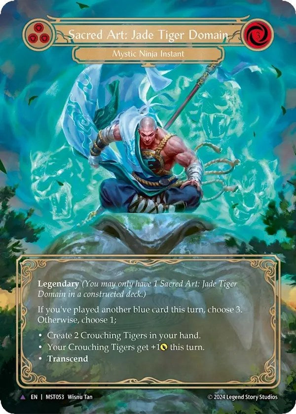Sacred Art: Jade Tiger Domain (Marvel) [MST053] (Part the Mistveil)  Cold Foil | Good Games Modbury