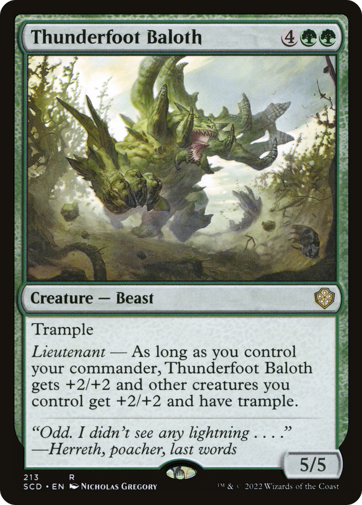 Thunderfoot Baloth [Starter Commander Decks] | Good Games Modbury