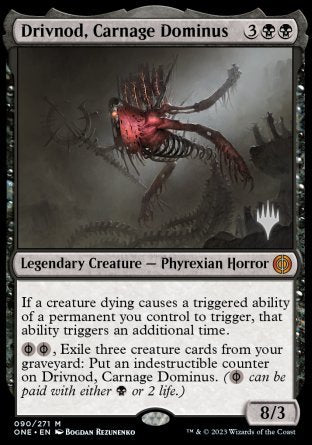 Drivnod, Carnage Dominus (Promo Pack) [Phyrexia: All Will Be One Promos] | Good Games Modbury