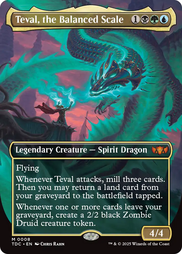 Teval, the Balanced Scale (Borderless) [Tarkir: Dragonstorm Commander] | Good Games Modbury