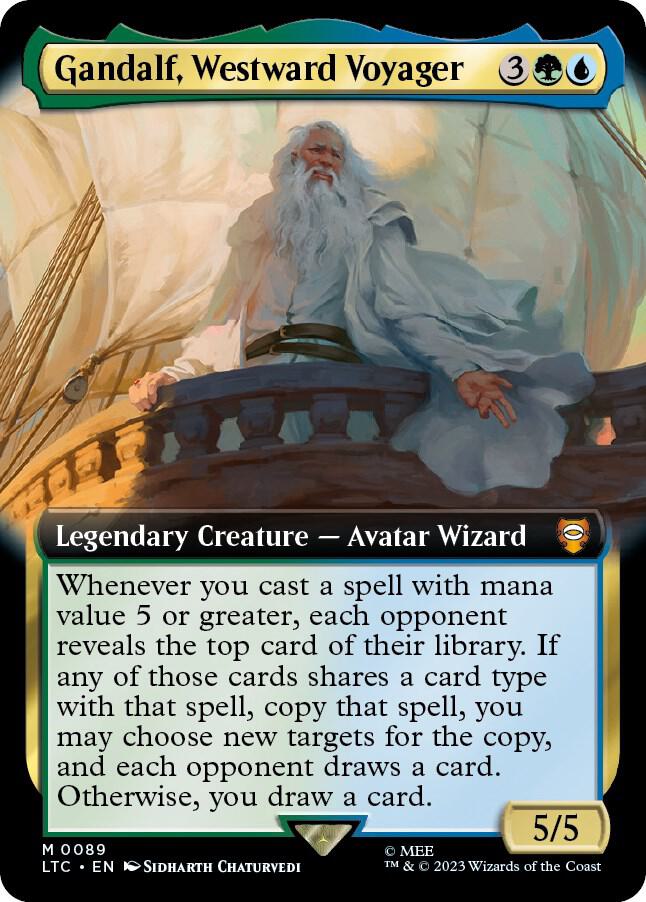 Gandalf, Westward Voyager 89 (Commander: The Lord of the Rings: Tales of Middle-earth)  - Extended Art | Good Games Modbury