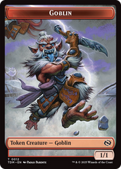 Goblin // Warrior Double-Sided Token [Tarkir: Dragonstorm Tokens] | Good Games Modbury