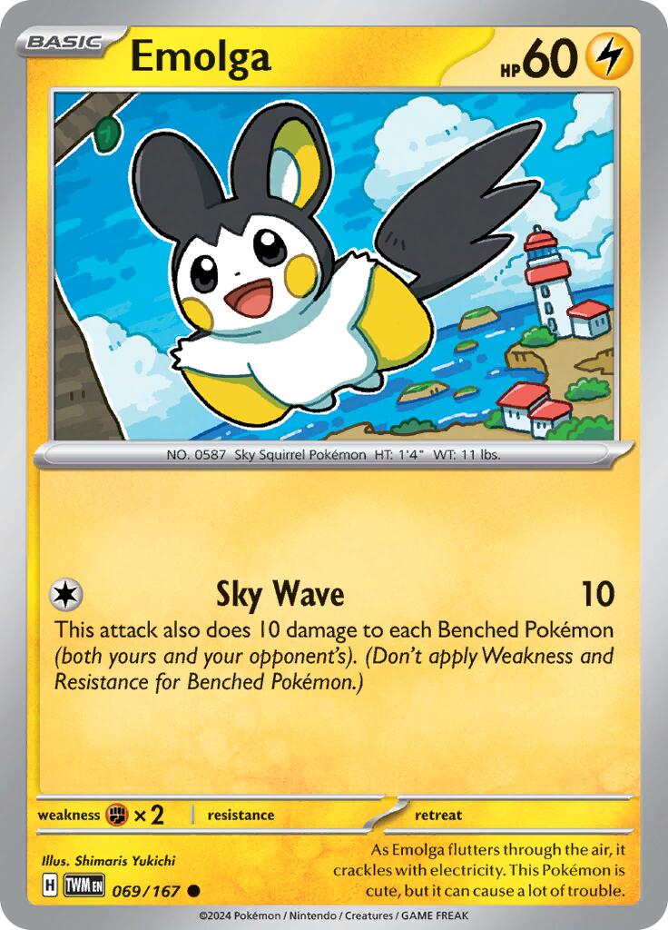 Emolga (069/167) [Scarlet & Violet: Twilight Masquerade] | Good Games Modbury