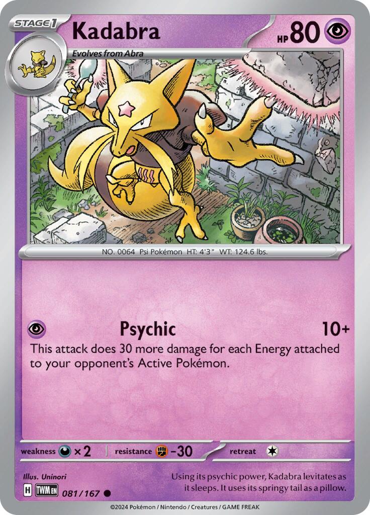 Kadabra (081/167) [Scarlet & Violet: Twilight Masquerade] | Good Games Modbury