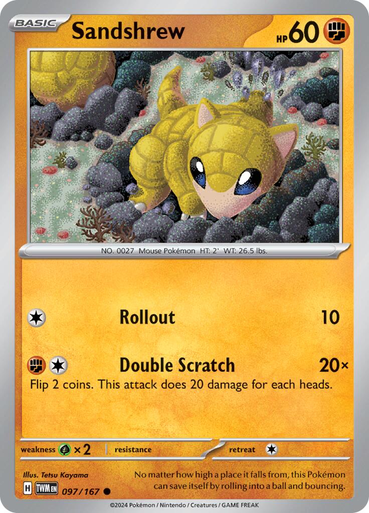 Sandshrew (097/167) [Scarlet & Violet: Twilight Masquerade] | Good Games Modbury