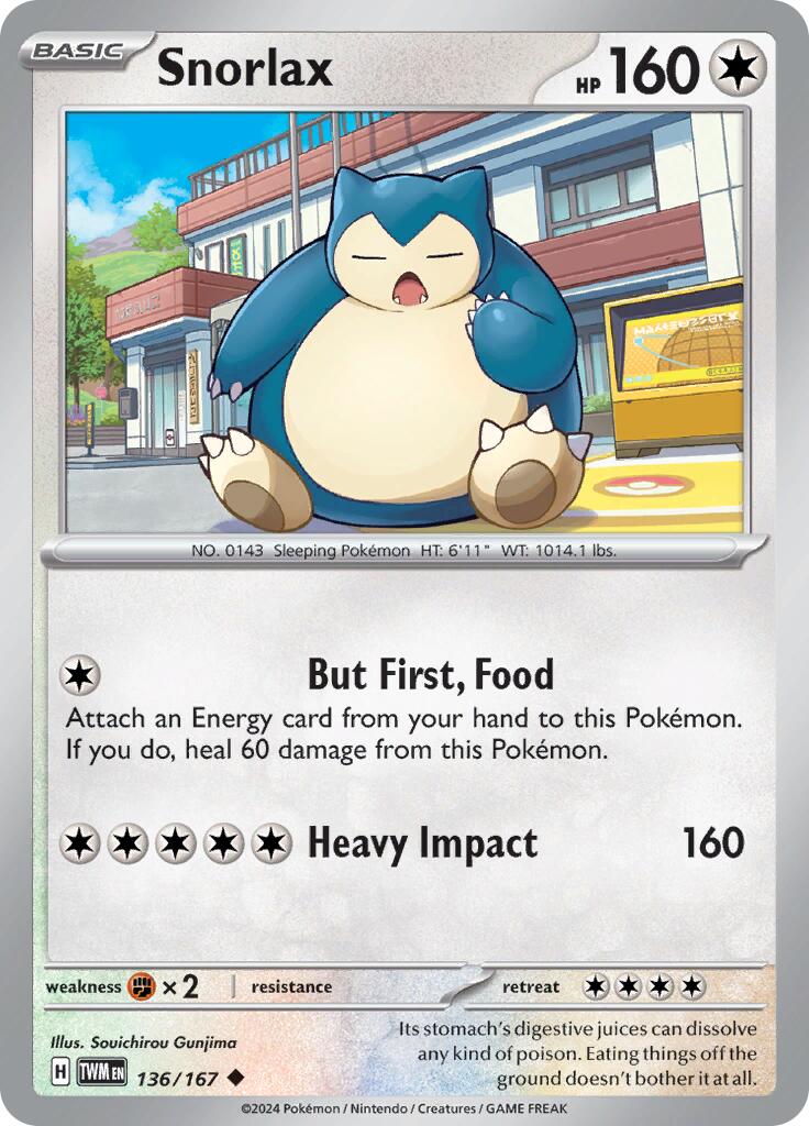 Snorlax (136/167) [Scarlet & Violet: Twilight Masquerade] | Good Games Modbury
