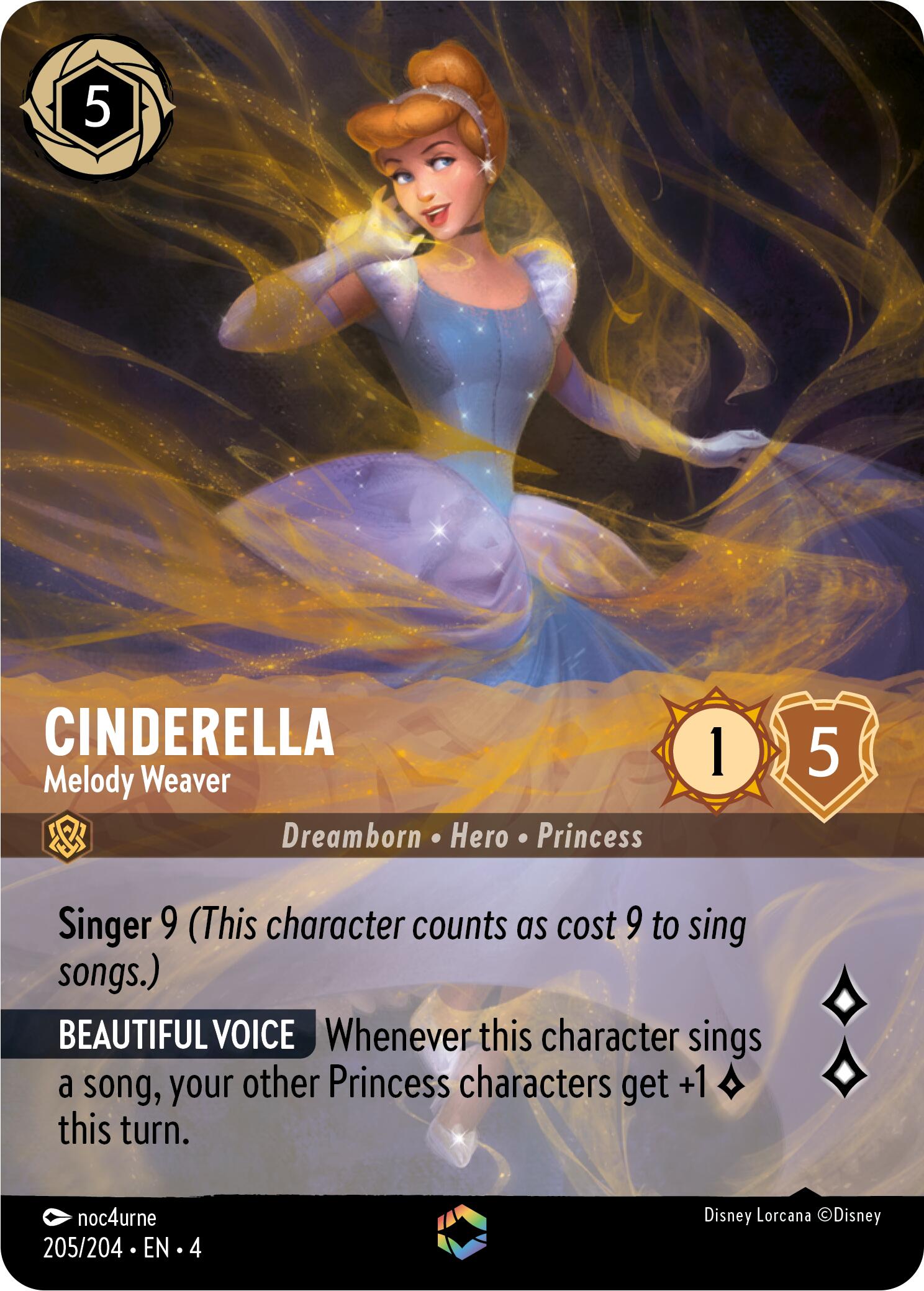 Cinderella - Melody Weaver (Enchanted) (205/204) [Ursula's Return] | Good Games Modbury