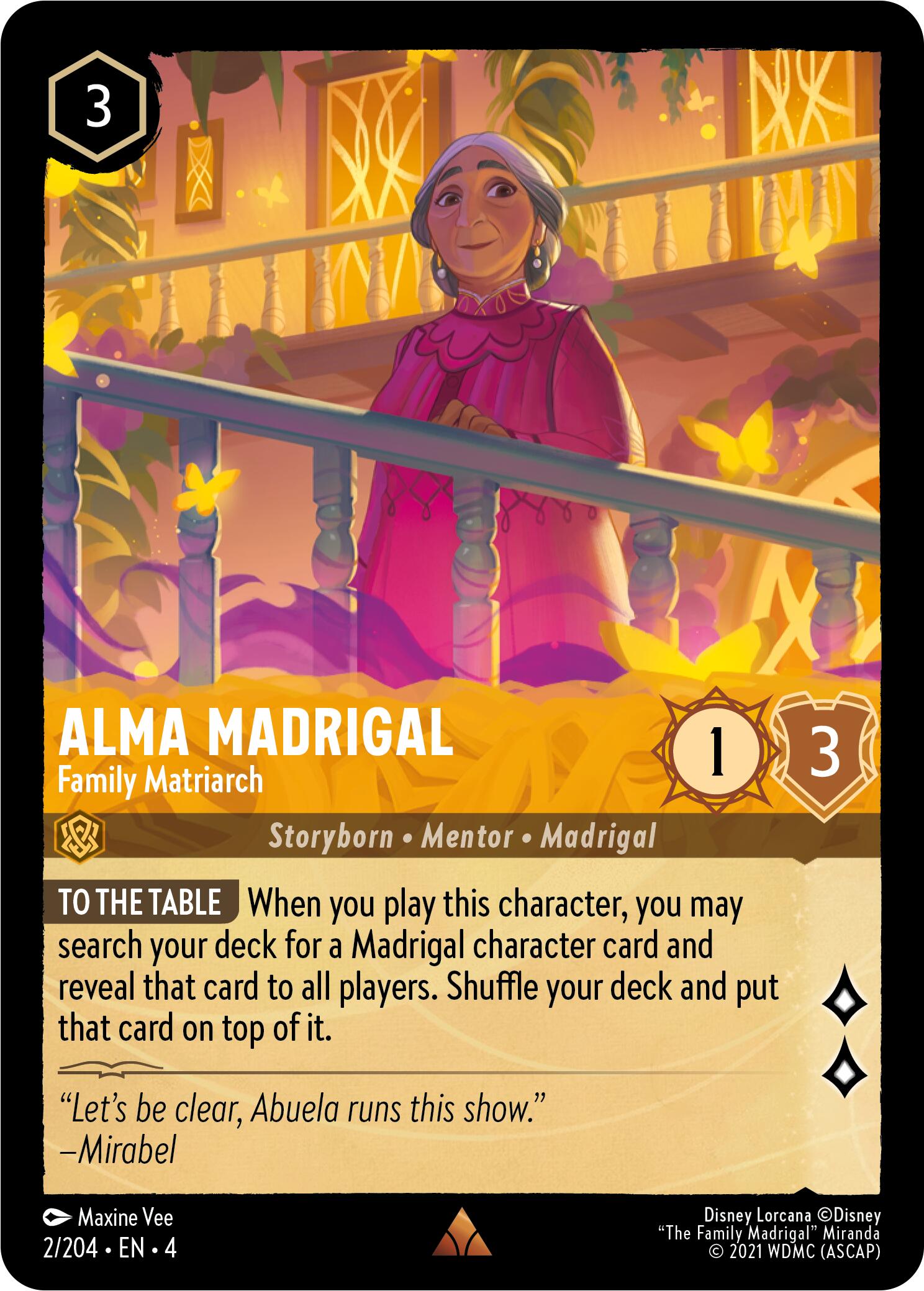 Alma Madrigal - Family Matriarch (2/204) [Ursula's Return] | Good Games Modbury