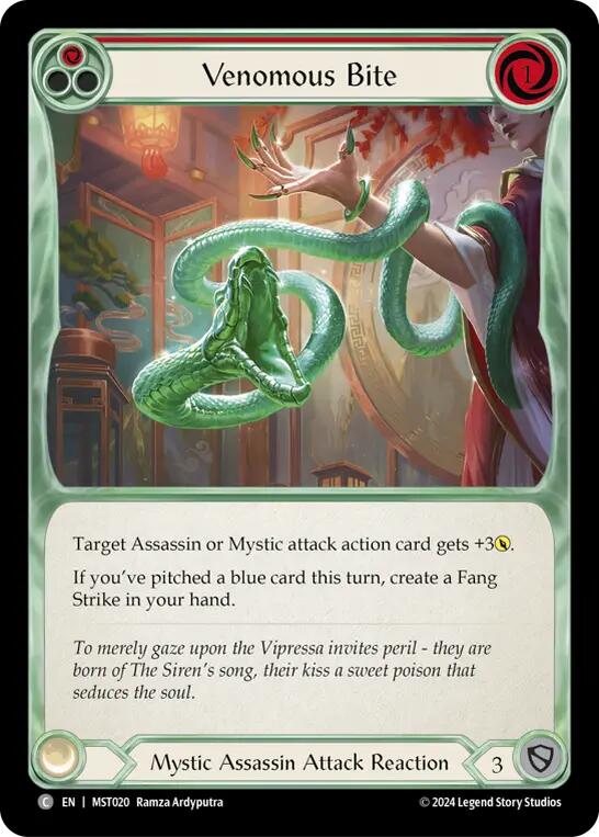 Venomous Bite (Red) [MST020] (Part the Mistveil)  Rainbow Foil | Good Games Modbury