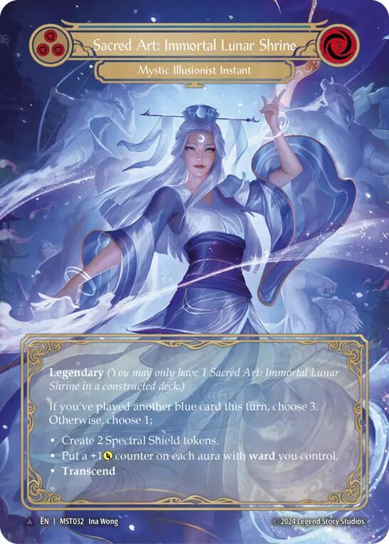 Sacred Art: Immortal Lunar Shrine // Inner Chi (Marvel) [MST032] (Part the Mistveil)  Cold Foil | Good Games Modbury