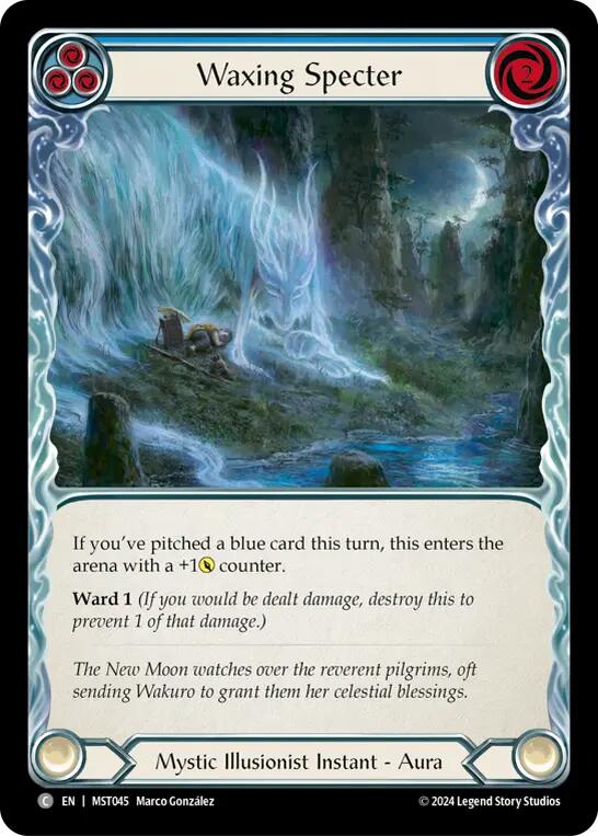 Waxing Specter (Blue) [MST045] (Part the Mistveil)  Rainbow Foil | Good Games Modbury