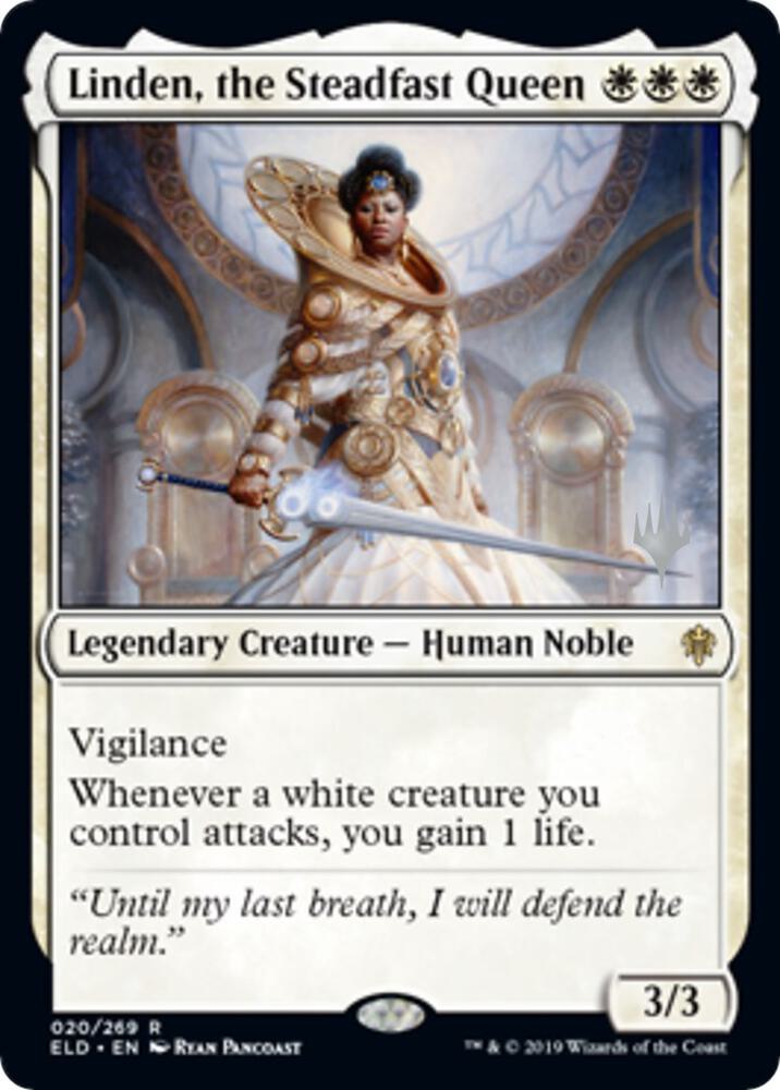Linden the Steadfast Queen 20p/152 (Promo Pack: Throne of Eldraine)  - Foil | Good Games Modbury