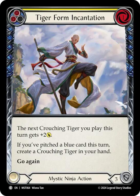 Tiger Form Incantation (Yellow) [MST064] (Part the Mistveil)  Rainbow Foil | Good Games Modbury