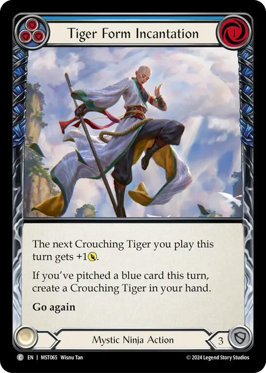 Tiger Form Incantation (Blue) [MST065] (Part the Mistveil)  Rainbow Foil | Good Games Modbury